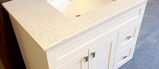 Painted Shaker Style Vanity with Quarz Counter Top